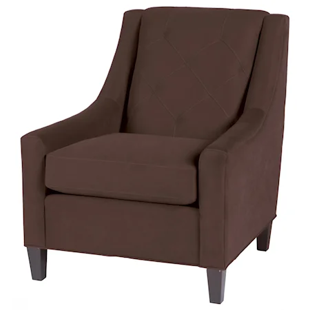 Modern Accent Chair with Tufted Seat Back